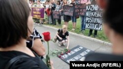 protest protiv nasilja nad ženama u Beogradu.