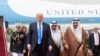 Saudi Arabia's King Salman bin Abdulaziz Al Saud welcome U.S. President Donald Trump during a reception ceremony in Riyadh.