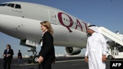 A Qatar Airways-ի օդանավը Դոհայի օդանավակայանում, արխիվ