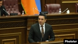 Armenian Parliament Speaker Alen Simonian (file photo)