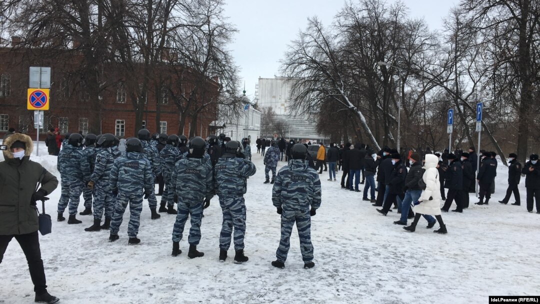 Акция протеста в Ульяновске 31 января