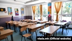 Празна училница во Скопје