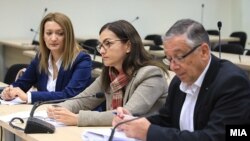 Поранешната министерка за внатрешни работи Гордана Јанкулоска во суд за предметот на СЈО „Тенк“.