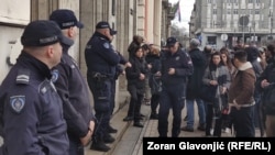 U zgradu Rektorata ušli su pripadnici Uprave kriminalističke policije, 31. mart 2026.