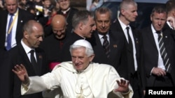 On his visit to the U.K., Pope Benedict XVI delivers a religious message on the BBC Radio.