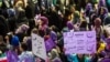 Rouhani supporters in an election rally on May 9, 2017. Gender equality was stressed by women as one of their important demands during election rallies.