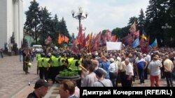 Шахтёры и ветераны возле Верховной Рады, 19 июня 2018 года