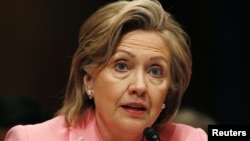 U.S. Secretary of State Hillary Clinton testifies before the Senate Foreign Relations Committe.