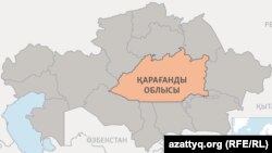 Қарағанды облысының картадағы орны (Көрнекі сурет).