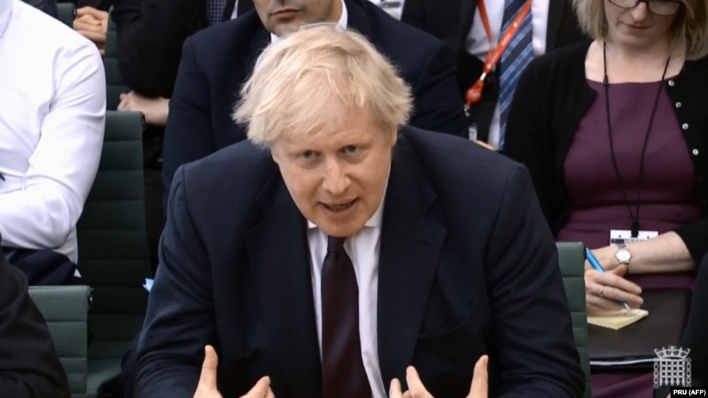 Борис Джонсон выступает в парламенте Великобритании, 21 марта 2018 года 