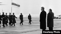 Біл Клінтан і Станіслаў Шушкевіч. Менск, 15 студзеня 1994 