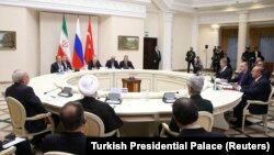 Претседателите на Иран, Турција и Русија на средба во ноември, минатата година 