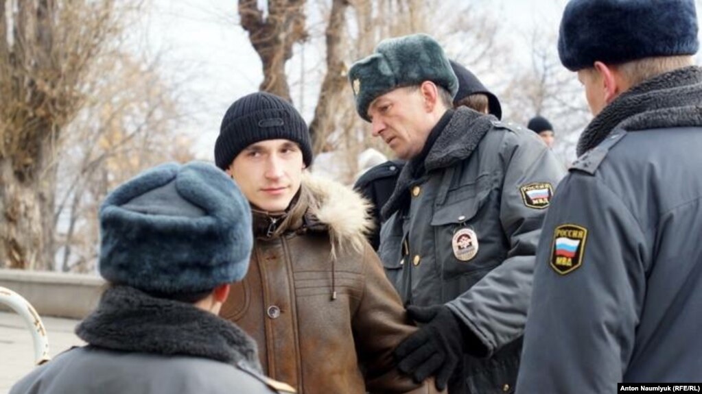 Сергей Рыжов на "Русском марше" 2013 года