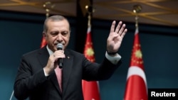 Түркия президенті Режеп Тайып Ердоған. Анкара, 21 шілде 2016 жыл.