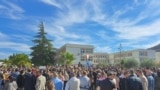 Protest by the citizens of Ulcinj, Montenegro, who demand that the authorities determine the cause of the death of mother Drita Tafa