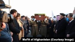 مرسم جنازه عبدالحکیم دلیلی سفیر افغانستان درقطر
