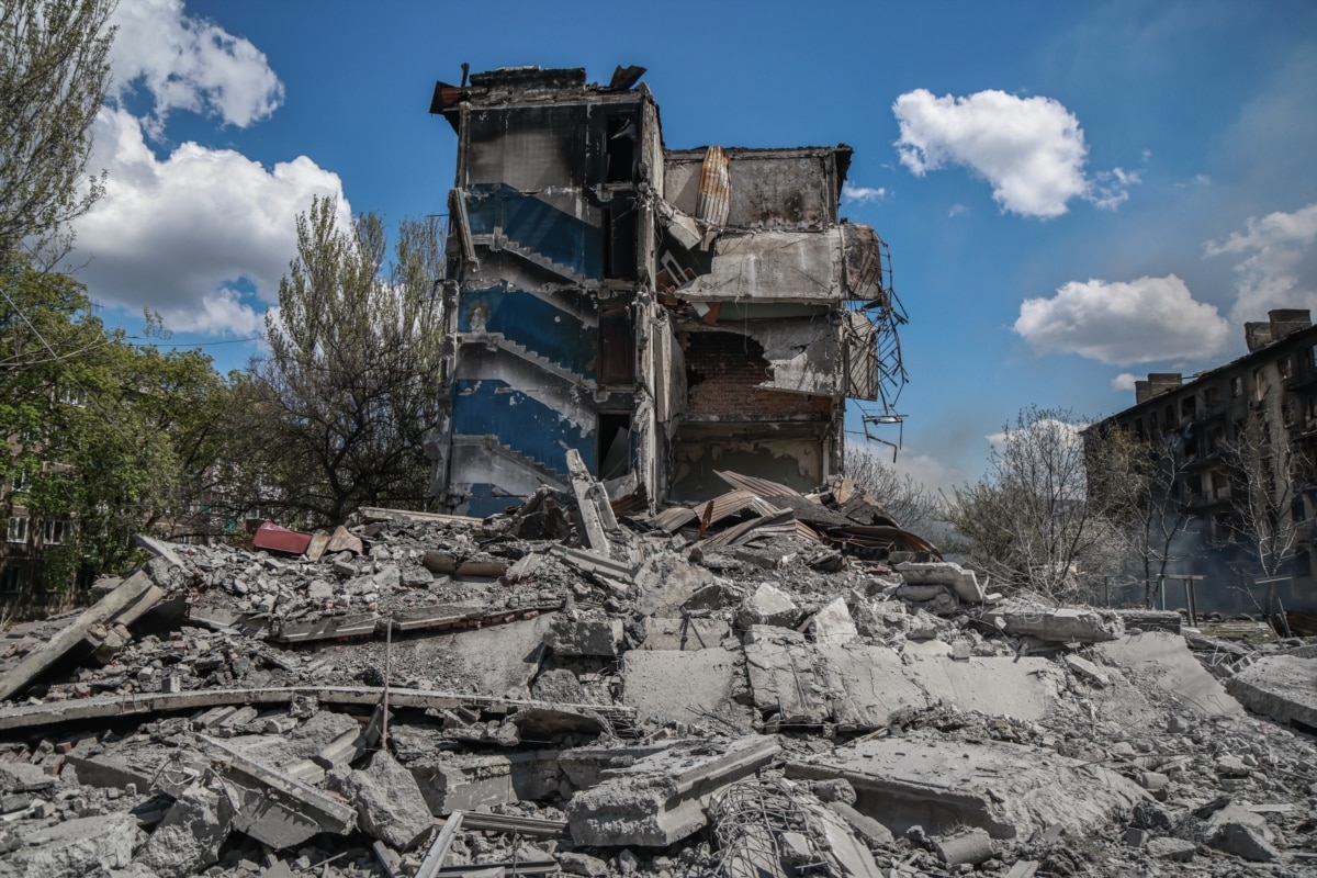 Destruction in front-line Dobropillia in Donetsk region, illustrative photo