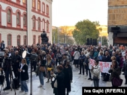 Protest protiv rušenja Starog savskog mosta, 20. oktobra 2024.