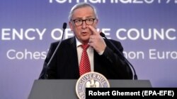 Претседателот во заминување на Европската Комисија, Жан Клод Јункер 