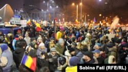 București, Piața Victoriei, 5 februarie 2017.