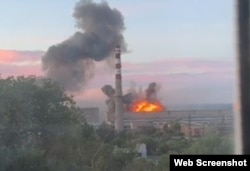 Момент удара ракеты "Фламинго" по заводу "Титан-Баррикады" в Волгограде