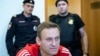 Alexei Navalnîi, opozantul rus, înaintea unui apariții într-un tribunal din Moscova, 22 august 2019