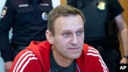 Alexei Navalnîi, opozant rus, înaintea unui apariții într-un tribunal din Moscova, 22 august 2019.