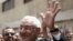 Presidential candidate Abdel Moneim Abul Fotouh waves after casting his vote at a polling station in Cairo. A Fotouh presidency could present a challenge to the ruling military council.
