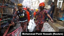 آتش سوزی در شهر داکه پایتخت بنگلادیش