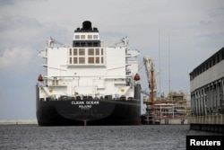 An LNG tanker makes a delivery at a terminal in Swinoujscie, Poland (file photo)