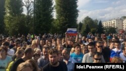 Акция против повышения пенсионного возраста в Казани. 9 сентября 2018 года