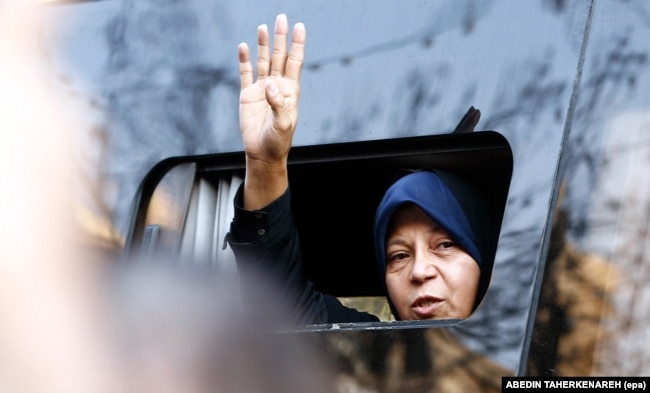 Faezeh Hashemi has been arrested and jailed several times in the past. (file photo)