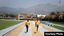 Would-be Olympian Mahbooba Ahadyar (left, with trainer) dropped out of sight weeks before the games in Beijing.