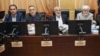 Iranian minister of education Danesh Ashtiani (2nd L) presenting in Education commission of Parliament to explain about Iran's act on Unesco 2030 document