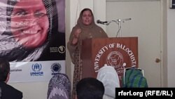 مېرمن عاقله آصفي غونډې ته د وینا پرمهال