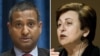 Nobel Peace Prize winner Shirin Ebadi (right) has appealed to Ahmed Shaheed, the UN's special rapporteur on the human rights situation in Iran.