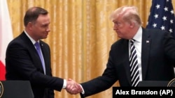 Donald Trump la primirea lui Andrzej Duda, la 18 septembrie 2018