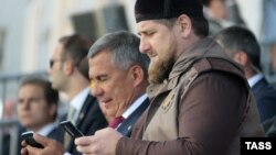 Президент Татарстана Рустам Минниханов, глава Чечни Рамзан Кадыров