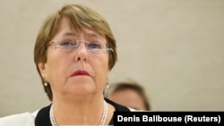 UN High Commissioner for Human Rights Michelle Bachelet (file phto)