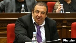 Armenia -- Prosperous Armenia Party leader Gagik Tsarukian attends a parliament session, Yerevan, March 24, 2020.
