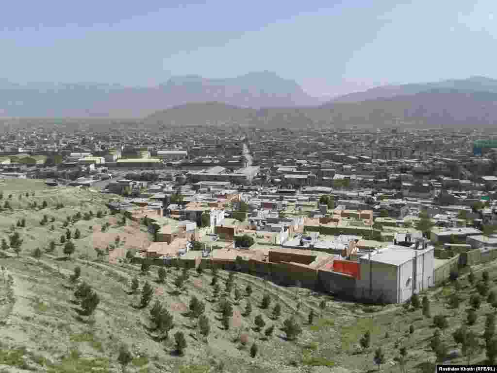 The Afghan capital Kabul viewed from a neighboring hilltop.&nbsp;