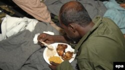 One of the Iranian fishermen rescued by the U.S. Navy