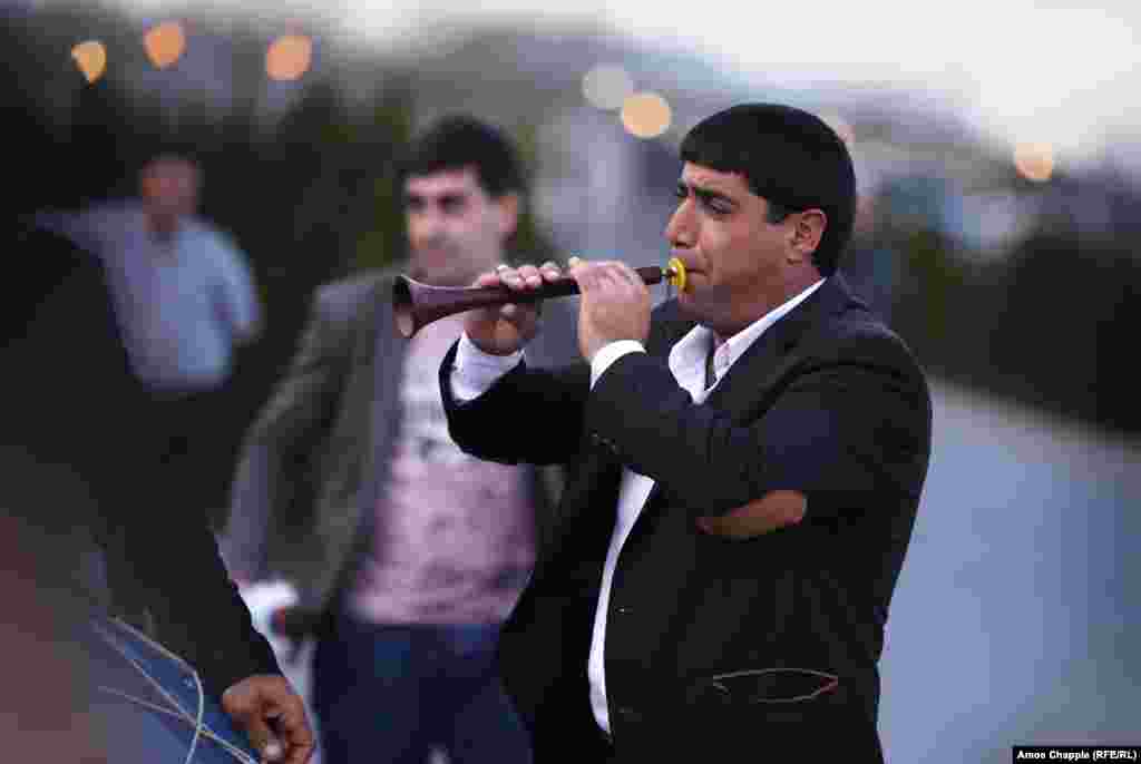 A Yazidi musician during the Sere Sal celebrations in Aknalich. Hopes that the village might become a new heartland for the Yazidi faith are unlikely to be realized anytime soon.