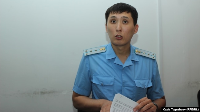 Прокурор Максат Даурбаев на судебном заседании. Алматы, 4 июня 2019 года.