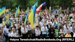 Під час вшанування пам'яті вояків УНР у Польщі. Місто Перемишль, 3 червня 2018 року