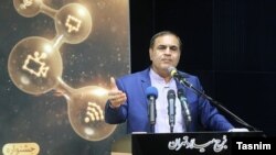 Dr. Saeed Sarkar, one of the godfathers and the head of Iran's nano-technology sector, addressing a conference in October 2017. FILE PHOTO