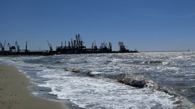 The port of Berdyansk as seen in March.