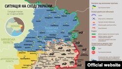 Ukrayna xəritəsi, Donbas döyüş zonası