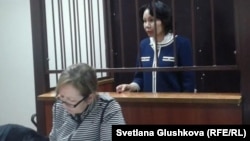 Экс-председатель агентства по статистике Анар Мешимбаева выступает в суде. Астана, 10 февраля 2014 года.