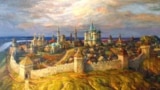 Tatarstan -- Kazan Kremlin during Kazan Khanate time. Painting by Firinat Khalikov
